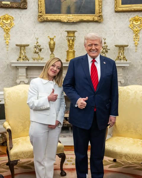 Мелоні, Трамп, Білий дім Мелоні, Трамп, Білий дім